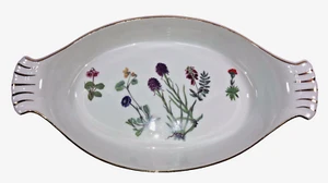L. LOURIOUX Le Faune Oval Baking Au Gratin Casserole Dish 14" Wildflowers - Picture 1 of 6
