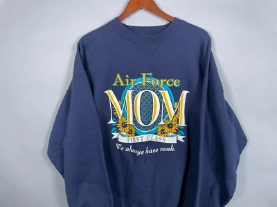 Sudadera De Colección Fuerza Aérea de los Estados Unidos Mamá Adulto XL Azul Oscuro Equipo Pesado Foto 1 de 4