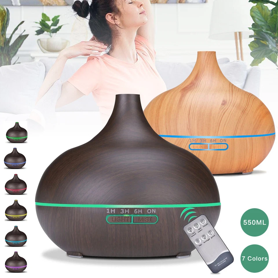 550ML Ultraschall Luftbefeuchter Aroma Diffuser Diffusor Humidifier 7 LED Licht - Bild 1 von 4