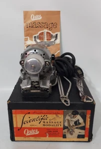 Vintage Oster Scientific Vibrating Massager Model M1 Chrome With Box WORKS - Picture 1 of 8