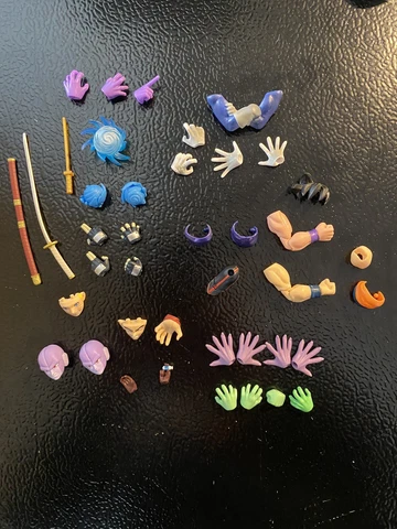 Figuarts Dragon Ball Z + Naruto Custom Fodder Parts Pieces LOT Faces/Heads/Hands Cover
