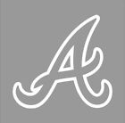 Atlanta Braves MLB Team Logo White Vinyl Decal Sticker Car Window Laptops Locker