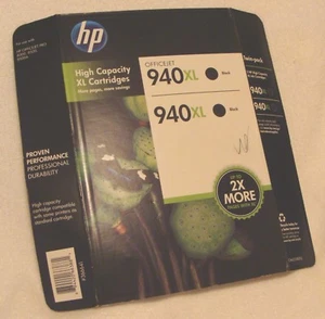 HP 940XL Black Ink Twin Pack 2pk Genuine HP - Picture 1 of 2