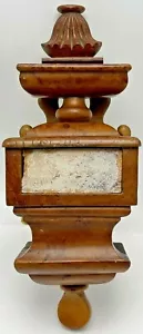 Antique Treen Wood Match Holder Safe Strike Vise Clamp Screw Table Top Mantle - Picture 1 of 9