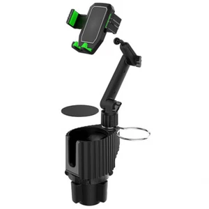 Convenient Adjustable Black Compatible Universal Phone Holder Cup Holder Mount - Photo 1 sur 12