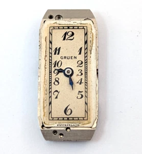 GRUEN GUILD 15j Cornoruma Art Deco Petite 11mm Swiss Watch Movement PARTS REPAIR - Picture 1 of 14