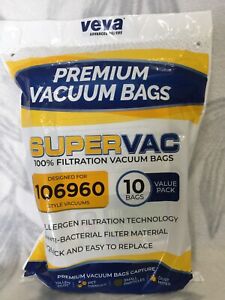 VEVA 10 Pack Premium SuperVAC Vacuum Bags 106960 New