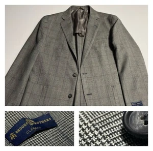 NUEVO NUEVO SIN ETIQUETAS Brooks Brothers Lana Glen Chaqueta a Cuadros Blazer Hombro Suave 42* - Imagen 1 de 20