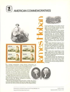 #150 18c/20c James Hoban USPS #1935-1936 USPS Commemorative Stamp Panel - Picture 1 of 1
