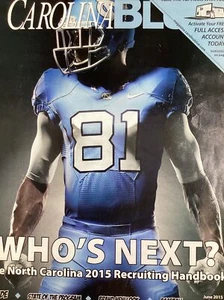 North Carolina UNC Tar Heels Magazine Blue 2015 Nike Uniforms Williams - Picture 1 of 19