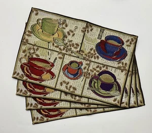Park B Smith Set of 4 Tapestry Cafe Au Lait Placemats 12.5x19" - NWT - Picture 1 of 12