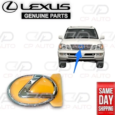 05 - 07 LEXUS LX470 REJILLA DELANTERA CROMO EMBLEMA INSIGNIA LOGOTIPO PLACA FABRICANTE DE EQUIPOS ORIGINALES NUEVO Foto 1 de 3
