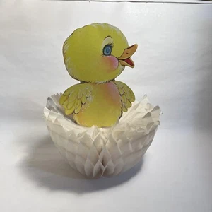 "Centro de mesa de panal de Pascua de colección bebé pollito pato 9"" de alto 7"" de diámetro" - Imagen 1 de 7