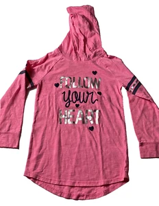 Oshkosh B'Gosh Pink Hoodie Shirt Size 7 - Picture 1 of 8