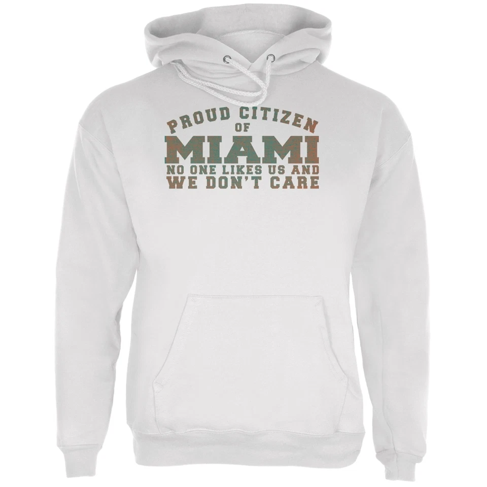 Sudadera con capucha Proud No One Likes Miami blanca para adulto Foto 1 de 1