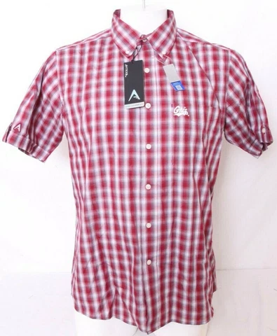 NEW Montana Grizzlies Griz Antigua Plaid Collard Button Down Shirt Men's L Cover