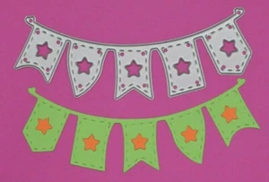 Quality Metal Cutting Die Bunting Decorative Borders Card making Scrapbooking A4 - Picture 1 of 4