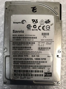 - Sun 72GB 541-0323-01 Seagate ST973401SS SAS internal 2.5" Hard Drive @@@ - Picture 1 of 1