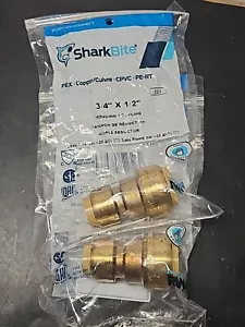 SHARKBITE LATÓN 1/2" a 3/4" PUSH-to-Connect COBRE PEX CPVC ACOPLAMIENTO - Imagen 1 de 3