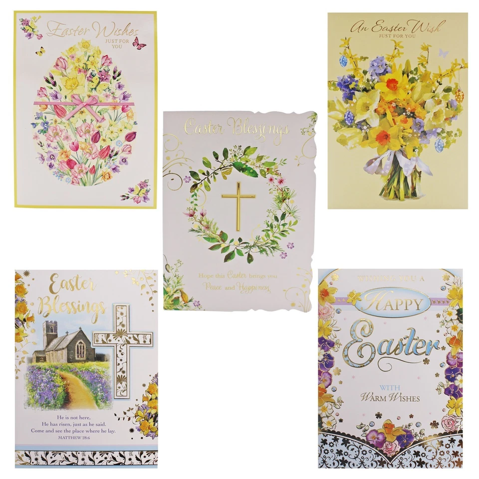 Easter Greeting Card with Yellow Envelope 13.5cm x 19.5cm - Choose Design - Image 1 of 1