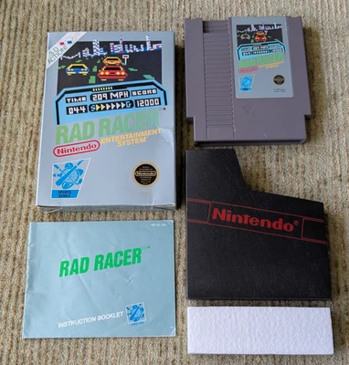 Rad Racer Nintendo Entertainment System NES Complete CIB Tested Working - Image 1 of 4