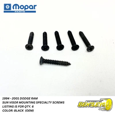 1994 - 2001 DODGE RAM 1500 SUNVISOR SUN VISOR SPECIALTY SCREW SCREW SET OF 6 OEM Foto 1 de 4