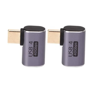 2x Type C Male To Female Right Angle Connector 40Gbps 90° USB C Adapter For T FY - Zdjęcie 1 z 22