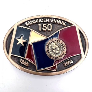 Grayson County Texas Sesquicentennial 150 Gürtelschnalle Republik Texas Sherman - Bild 1 von 11