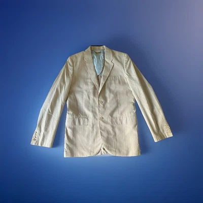 Blazer a rayas beige original Penguin de Munsingwear para hombre Foto 1 de 4