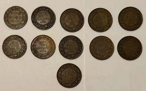 11  Canada Large Cents from 1910-1920 all dates - Picture 1 of 2