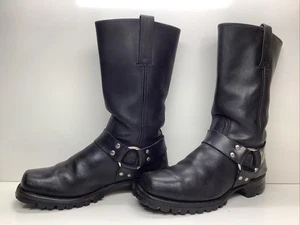 BOTAS NEGRAS HOMBRE FRYE ARNÉS MOTO PUNTERA CUADRADA TALLA 9 M - Imagen 1 de 12