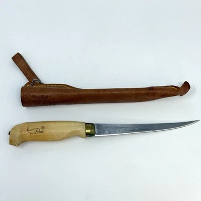 Cuchillo para filete vintage años 90 Rapala J. Marttiini Finlandia grabado firmado hoja de 6" Foto 1 de 4