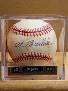 Árbitro AL BARLICK (7 W.S. & A.S. Games Umbired) D.1985 Firmado ONL Béisbol (PSA) - Imagen 1 de 10