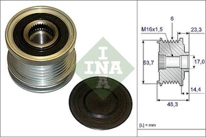 INA 535020410 Lichtmaschine Freilauf Kupplung Riemenscheibe Freilauf passt für Vauxhall Saab - Bild 1 von 1