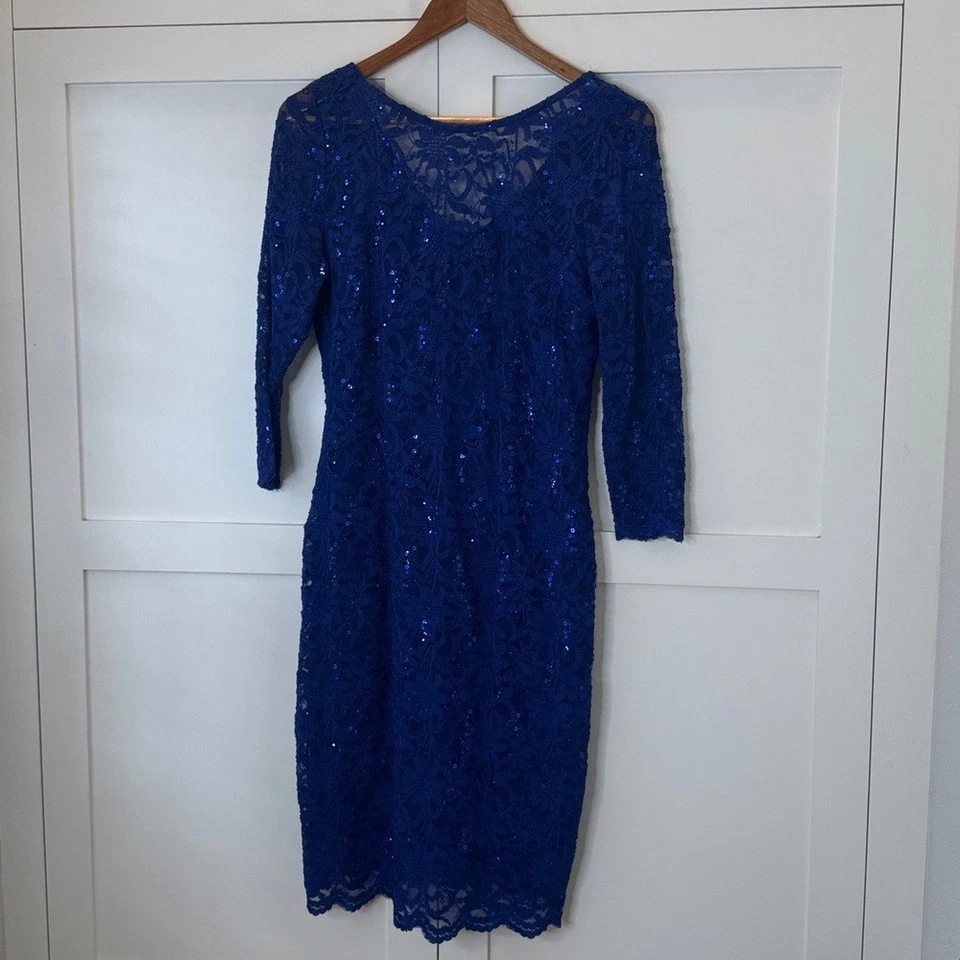 Blue Lace Dress with sequence size 12 - Image 1 of 4