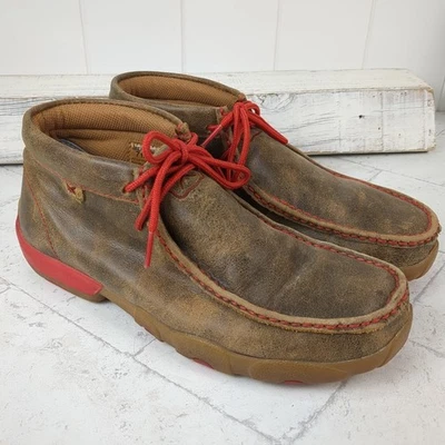 Twisted X Men’s Bomber Leather Lace-Up Driving Mocs Chukka 7.5M MDM0036 - Image 1 of 4