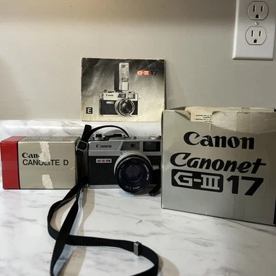 CANON Canonet QL-17 GIII G3 Rangefinder 35mm Film Camera Untested  - Image 1 of 4