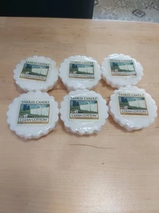 YANKEE CANDLE CLEAN COTTON WAX TARTS X 6 - Picture 1 of 2