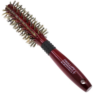 2" Natural Bristle Round Hair Brush with Rubber Grip - Picture 1 of 4