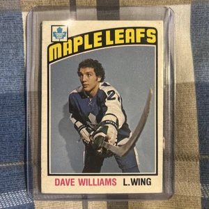 Dave (Tiger) Williams 1976-77 O-PEE-CHEE # 373 ROOKIE Card Toronto Maple Leafs - Imagen 1 de 2