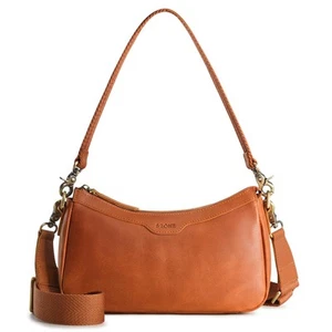 Leather Shoulder Bag for Women Small Crossbody Bags Hobo Purses with 2 Straps - Picture 1 of 7