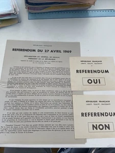 RÉFÉRENDUM 1969 Tract Profession de Foi Elections - Picture 1 of 1