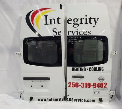 2012 2015 Nissan NV 2500 3500 OEM Pair Rear Back Doors High Roof Have Damage  - Image 1 of 4