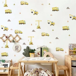 40 x Calcomanías de pared para camiones y tractores niños niños dormitorio guardería - Imagen 1 de 5