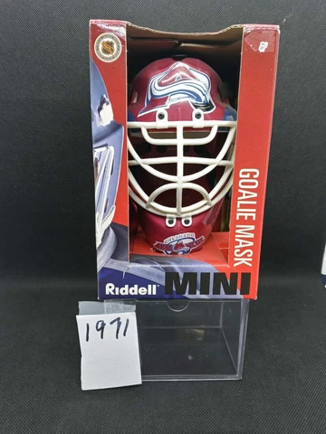 NHL Colorado Avalanche 7" Mini Hockey Helmet Goalie Mask-Good Condition Cover