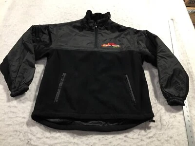 VTG Arctic Wear By Arctic Cat Jacket Mens S Black Pockets Long Sleeve 1/4 Zip - Image 1 of 4