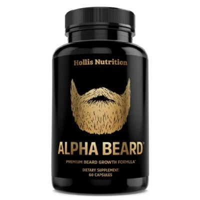 	Alpha Beard Growth Supplement Biotin 10000mcg Patented Collagen OptiMSM 60 C... - Image 1 of 4