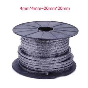 Quadratisch Reiner Graphit Drüse Verpackung Dichtstreifen Seilschaft Dichtung Größen 4 mm ~ 20 mm - Bild 1 von 4