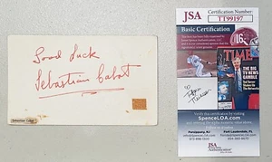 Sebastian Cabot Signed Autographed 3x5 Card JSA Family Affair Winnie The Pooh - Picture 1 of 1
