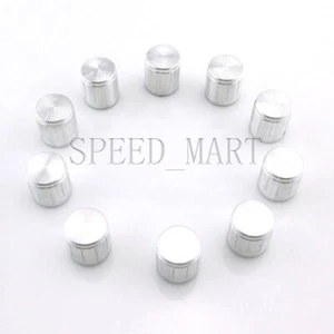 10 piezas interruptor giratorio de perno de aluminio potenciómetro orificio de control de volumen 6 mm plateado - Imagen 1 de 5